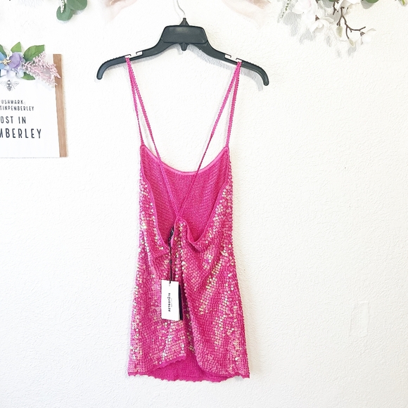 🎀NWT Retrofete Kinley Sequin Crochet Mini Dress - Picture 9 of 15